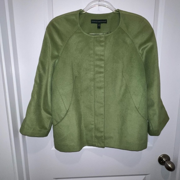 Harve Bernard Olive Three Quarter Sleeve Blazer - Picture 11 of 11